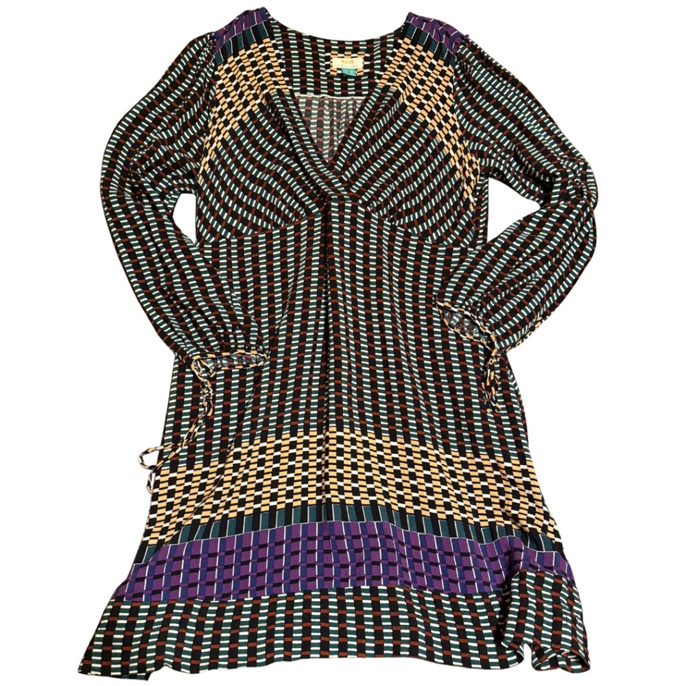 Maeve by Anthropologie Geo Print Long Sleeve Boho Dress – Size 16W